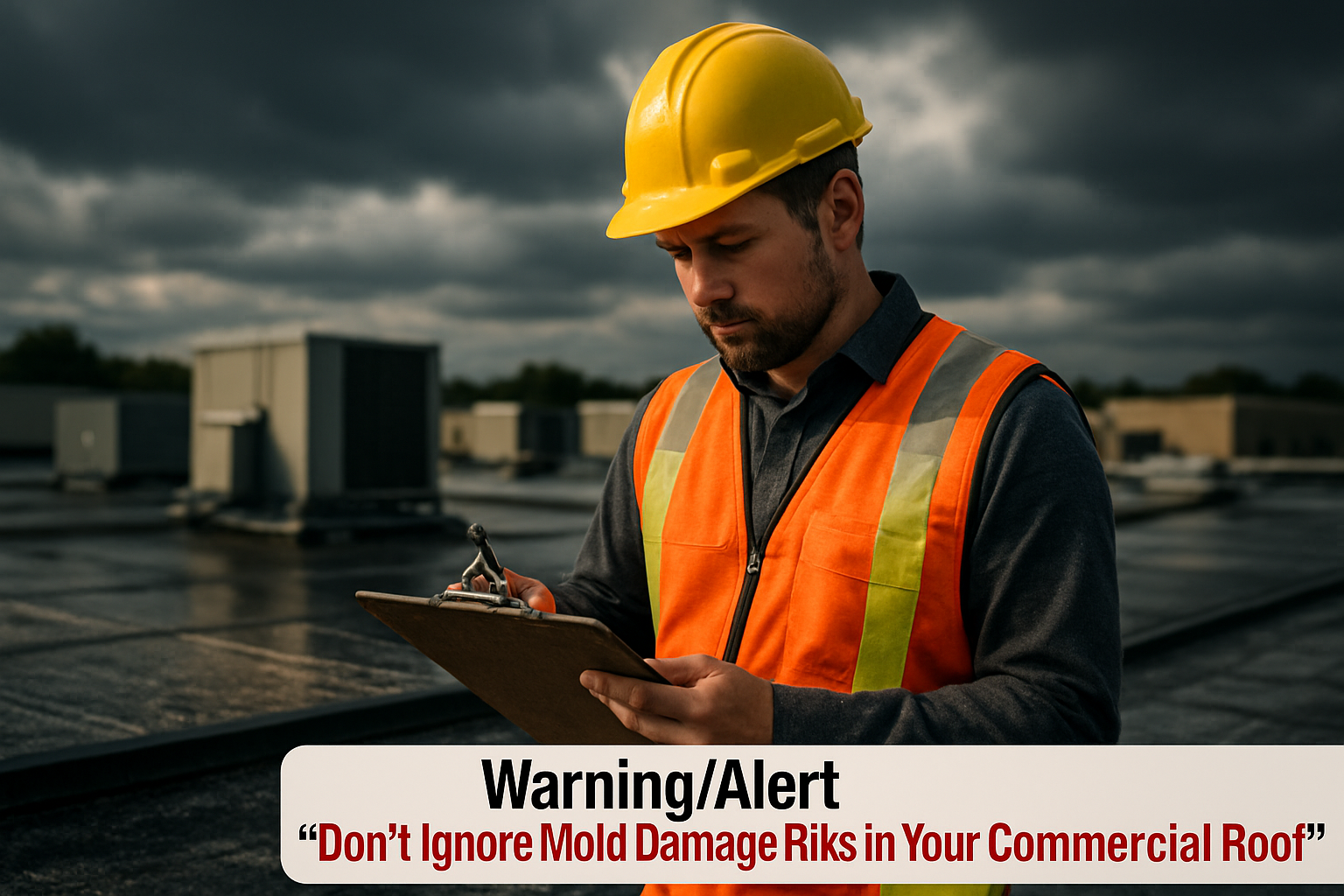 Warning/Alert  
“Don’t Ignore Mold Damage Risks in Your Commercial Roof”